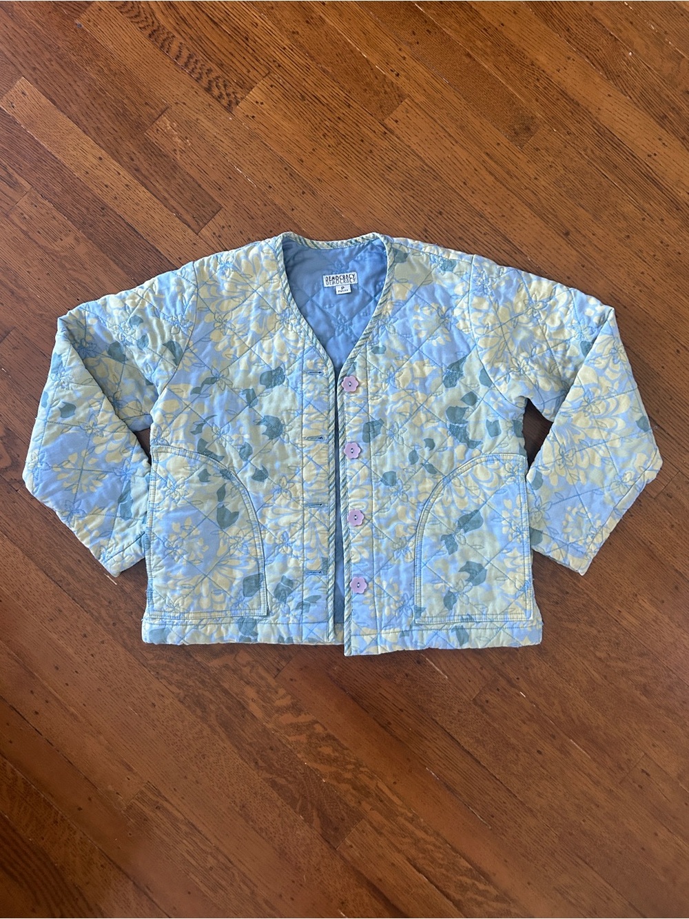 Made in USA Vintage Quilted Cotton Garden Cottage Field Chore Jacket XS